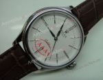 Replica Rolex Cellini Time Stainless steel White Face Brown Strap Copy Watch